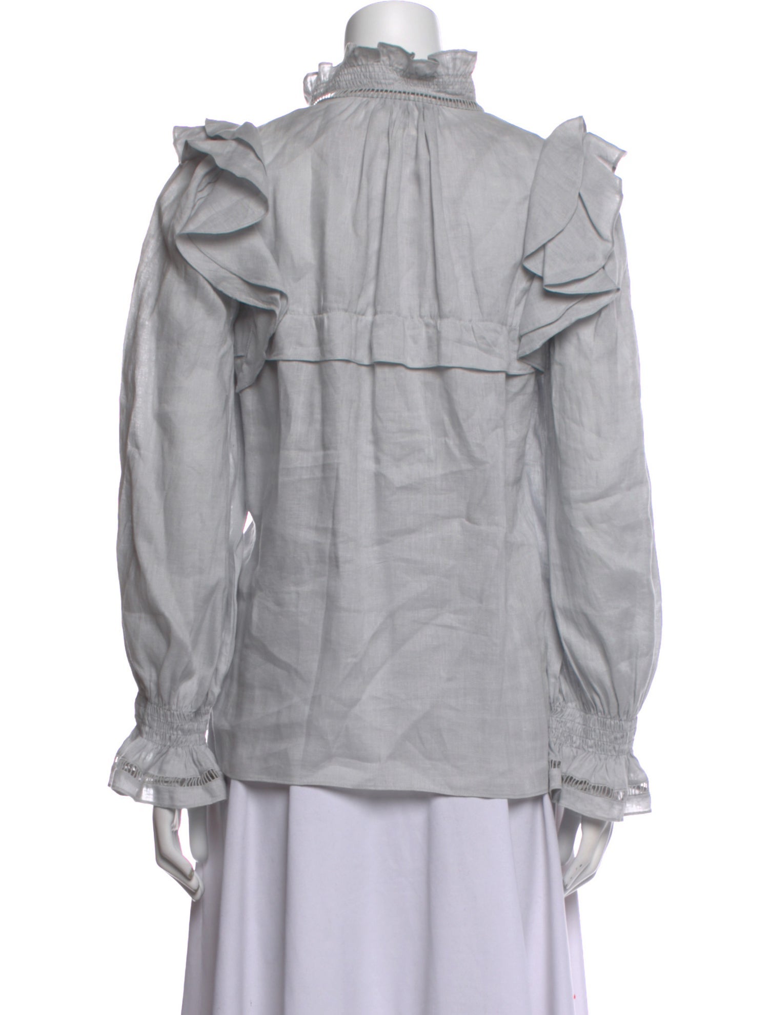 Étoile Isabel Marant Linen Long Sleeve Button-Up Top